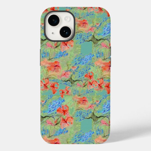 Balsam and Lobelia flowers Case-Mate iPhone Case (Back)
