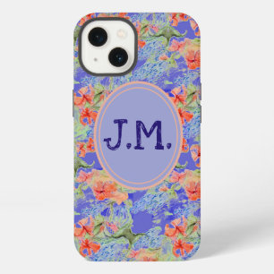 Balsam and Lobelia flowers & Initials iPhone 13 Case