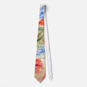 Balsam and Lobelia flowers Tie