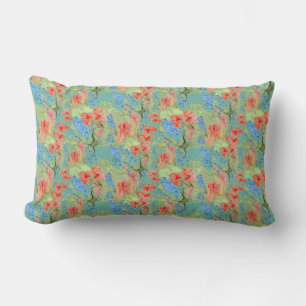 Balsam and Lobelia no 3 by Alexandra Cook Lumbar Cushion