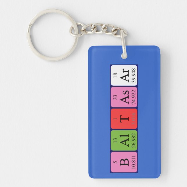 Baltasar periodic table name keyring (Front)