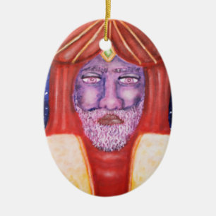 "Balthasar" Three Kings Christmas Art Ceramic Tree Decoration