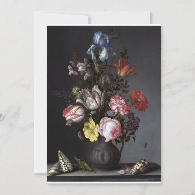 Balthasar van der Ast - Flowers in a Vase with She Invitation (Front)