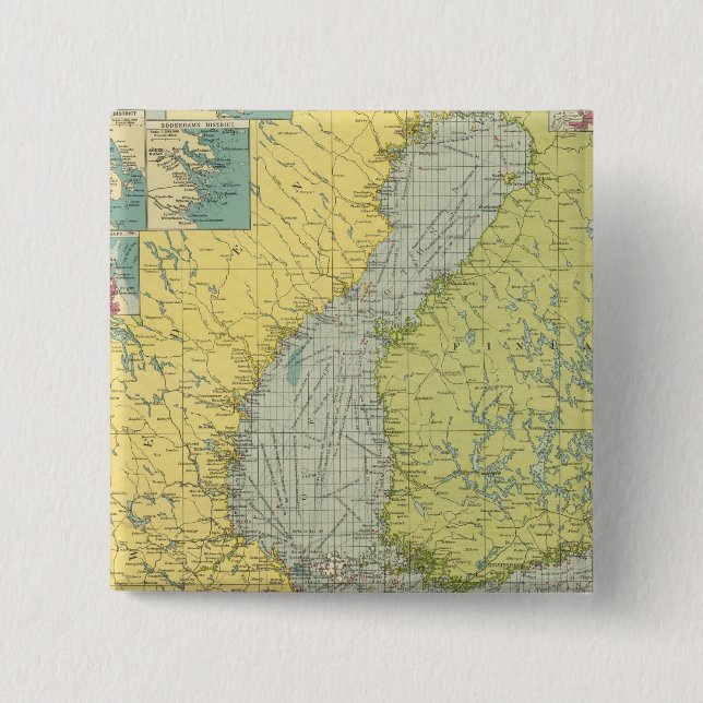 Baltic Sea 15 Cm Square Badge (Front)