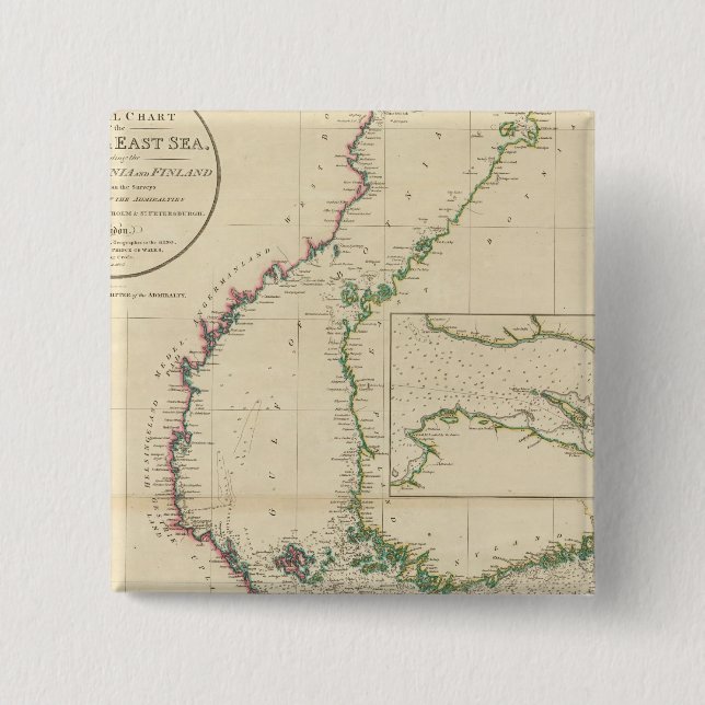 Baltic Sea 15 Cm Square Badge (Front)