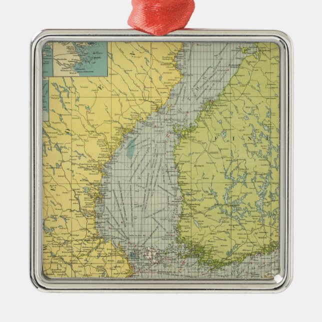 Baltic Sea Metal Ornament (Front)