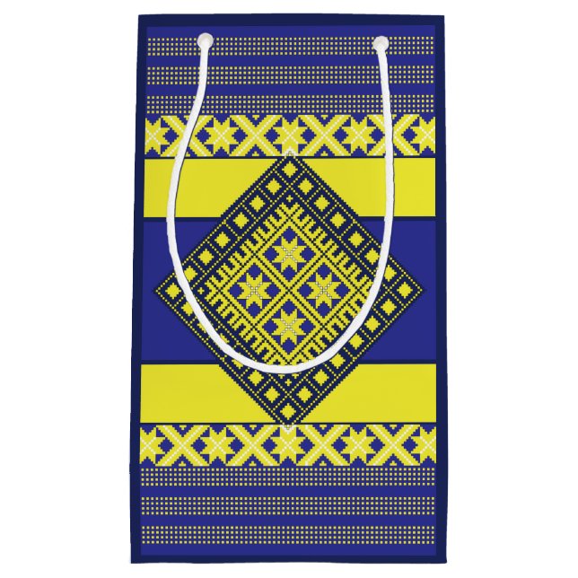 Baltic star in yellow and blue small gift bag (Front)