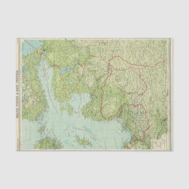 Baltic States & East Prussia Tissue Paper (Front)