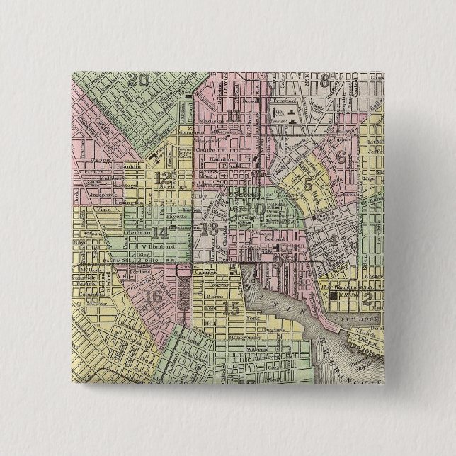 Baltimore 15 Cm Square Badge (Front)