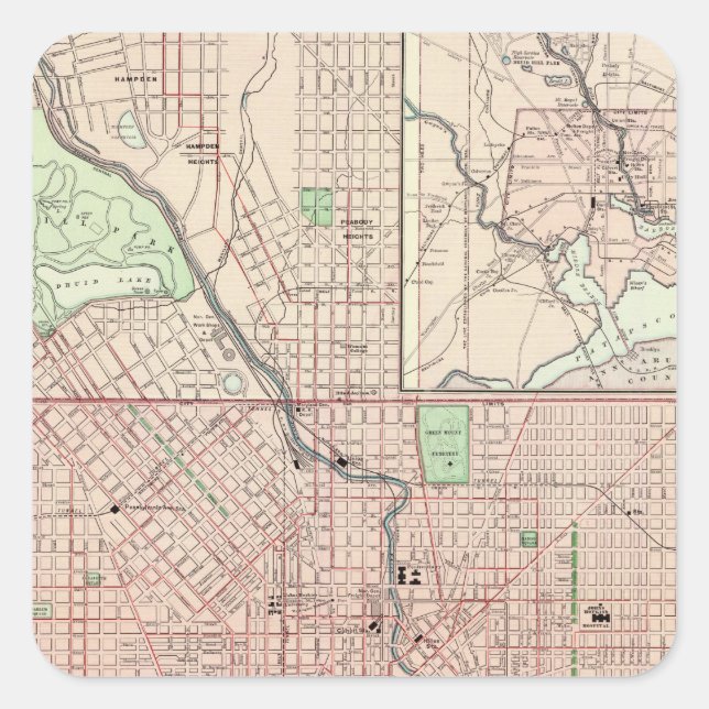 Baltimore 5 square sticker (Front)