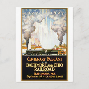 "Baltimore and Ohio Railroad Centenary" Postcard