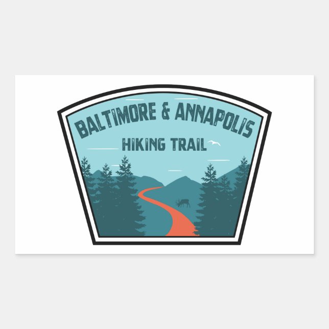 Baltimore & Annapolis Trail Rectangular Sticker (Front)