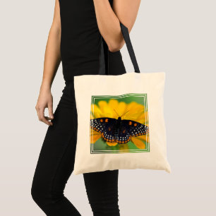 Baltimore Chequered Spot Butterfly Tote Bag