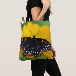 Baltimore Chequered Spot Butterfly Tote Bag
