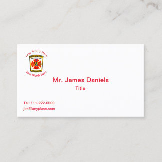 Baltimore City Fire Service Emblem Business Card