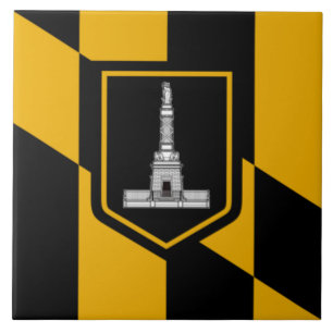 Baltimore city flag ceramic tile