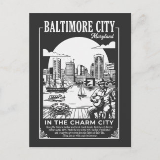 Baltimore City Maryland In The Charm City Postcard