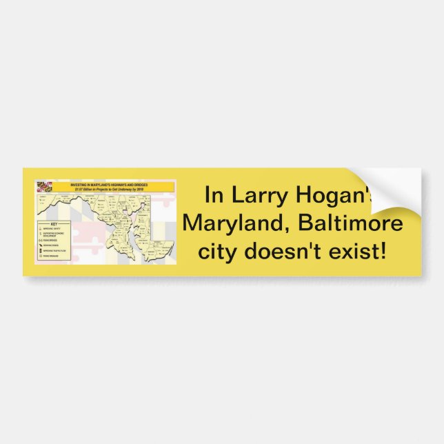 Baltimore doesn't exist bumper sticker (Front)