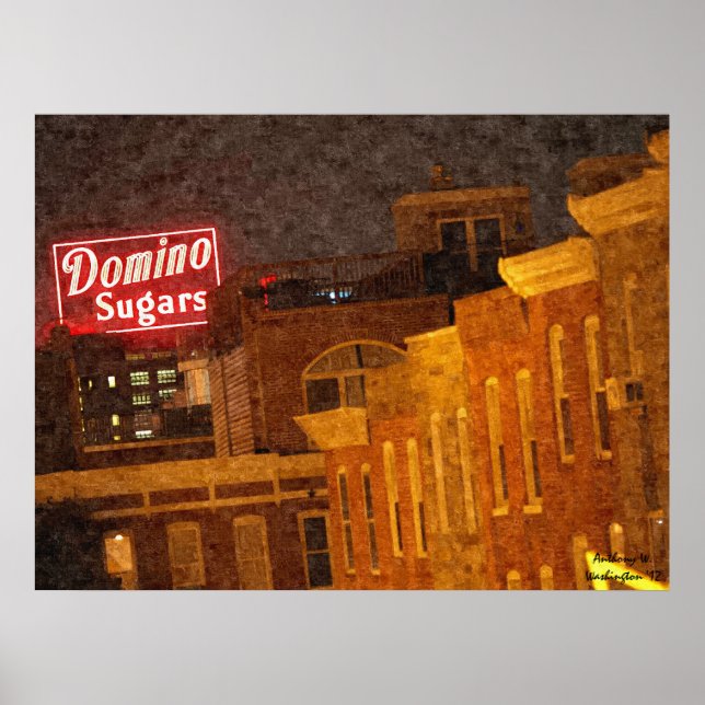 Baltimore Domino Sugars Oil Painting Poster (Front)