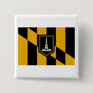 Baltimore Flag 15 Cm Square Badge