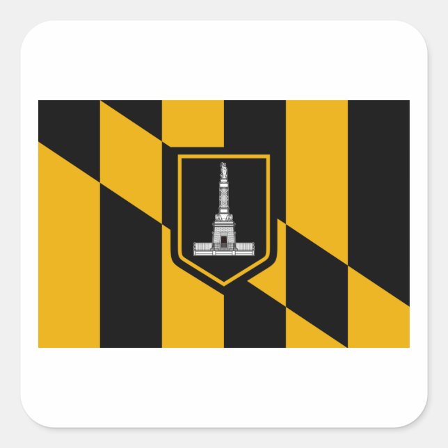 Baltimore Flag Square Sticker (Front)