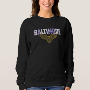 Baltimore Football Fans Flying Raven Maryland Rave Sweatshirt