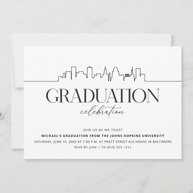 Baltimore Graduation Party Invitation (Front)