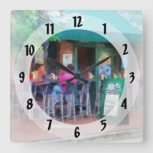 Baltimore - Happy Hour in Fells Point Square Wall Clock