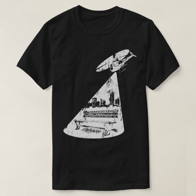 Baltimore Helicopter Americax27s Greatest City Lim T-Shirt (Design Front)