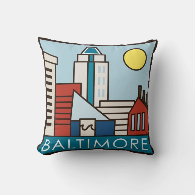 Baltimore Inner Harbour Cushion (Front)