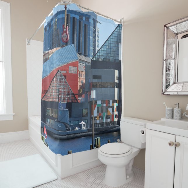 Baltimore Inner Harbour Shower Curtains (In Situ)