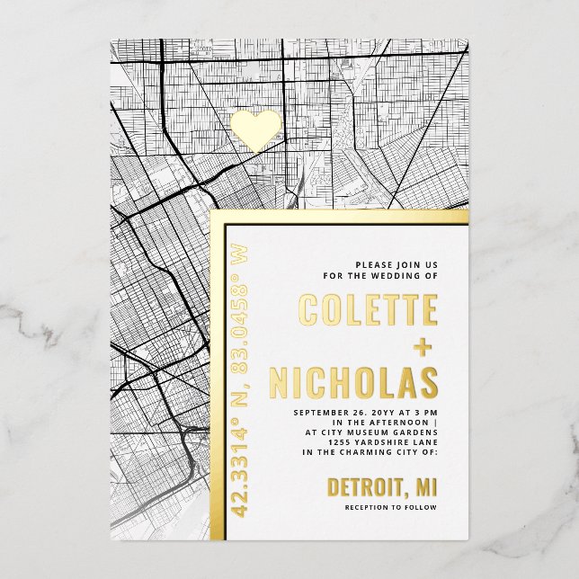 Baltimore Love Locator | City Themed Wedding (Front)