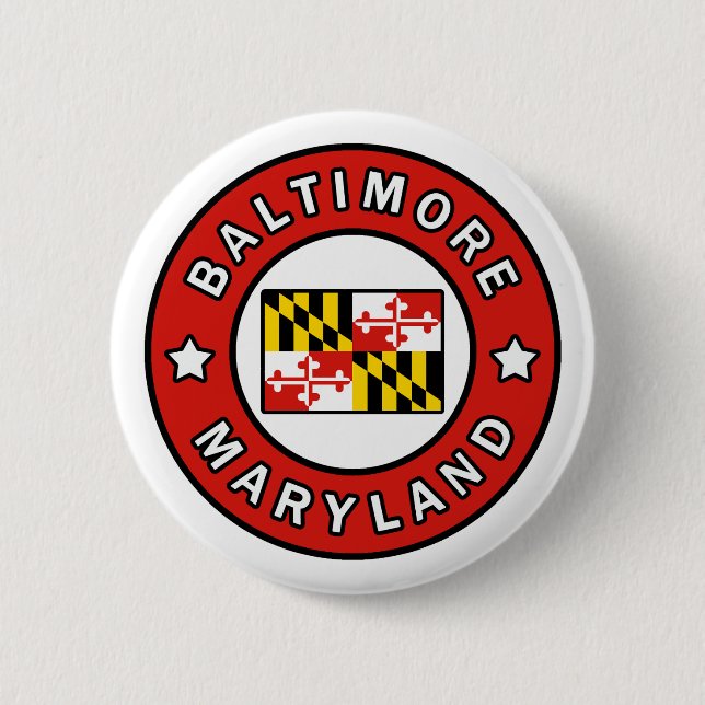Baltimore Maryland 6 Cm Round Badge (Front)