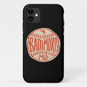 Baltimore Maryland Baseball - Hand Drawn Type iPhone 11 Case