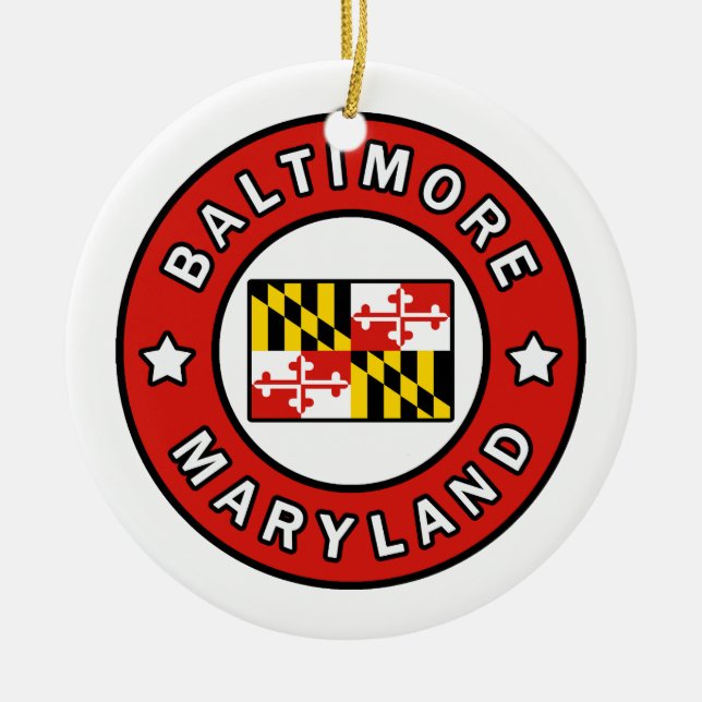 Baltimore Maryland Ceramic Ornament (Front)