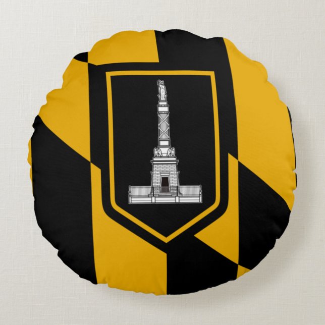 Baltimore (Maryland) City flag  Round Cushion (Front)