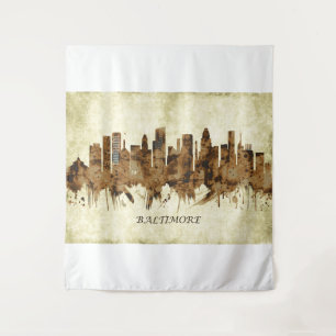 Baltimore Maryland Cityscape Tapestry