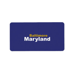 Baltimore, Maryland Labels