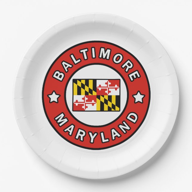 Baltimore Maryland Paper Plate (Front)