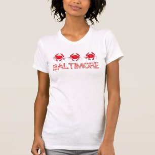 Baltimore Maryland Red Hard Shell Crab Crabs Tee