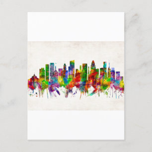Baltimore Maryland Skyline Invitation Postcard