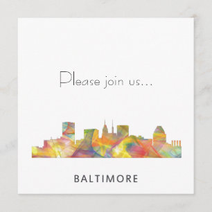 BALTIMORE MARYLAND SKYLINE WB1 - INVITATION