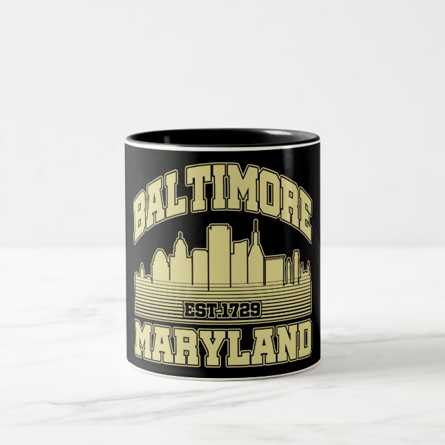 Baltimore,Maryland Two-Tone Coffee Mug (Center)