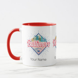 Baltimore Maryland United States Skyline Vintage Mug