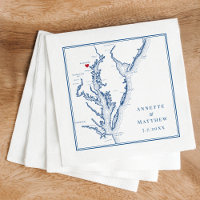 Baltimore MD Chesapeake Bay Map Elegant Wedding