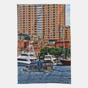 Baltimore MD - Inner Harbor Water Taxi Tea Towel