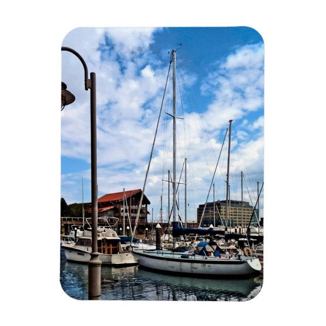 Baltimore MD - Marina Near Fells Point Magnet (Vertical)