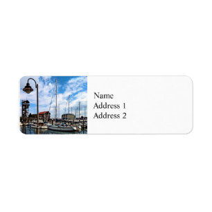 Baltimore MD - Marina Near Fells Point Return Address Label