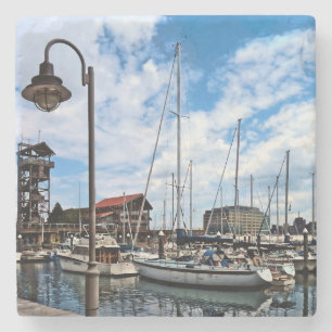 Baltimore MD - Marina Near Fells Point Stone Coaster