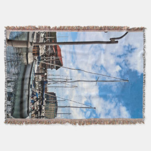Baltimore MD - Marina Near Fells Point Throw Blanket